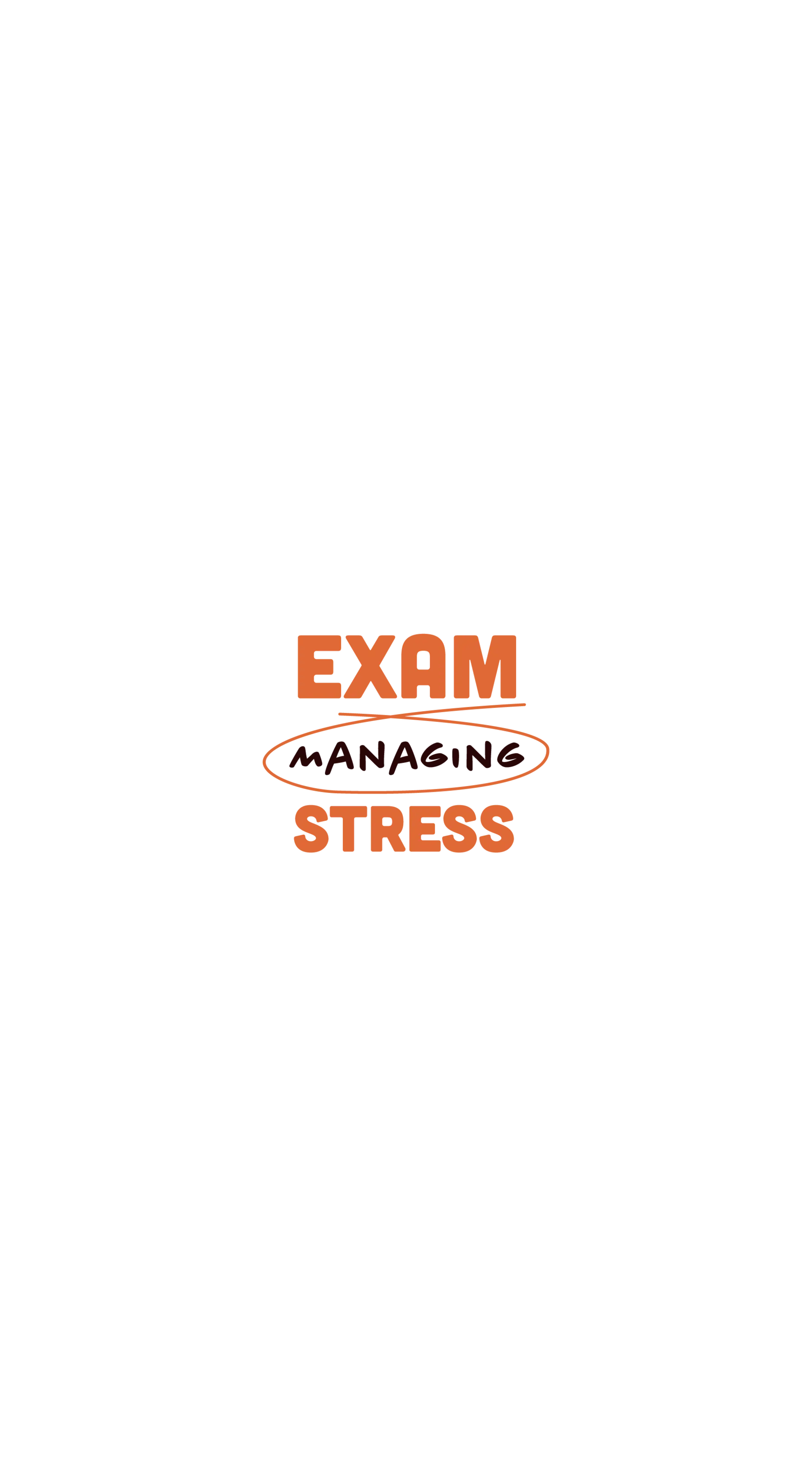 Decorative transparentPNG with text | Orange and yellow | Managing Exam Stress